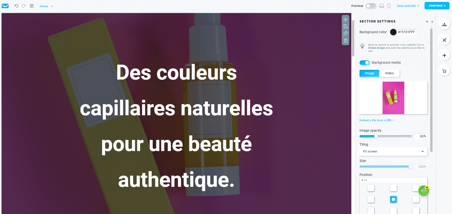 Site inesthétique généré par IA