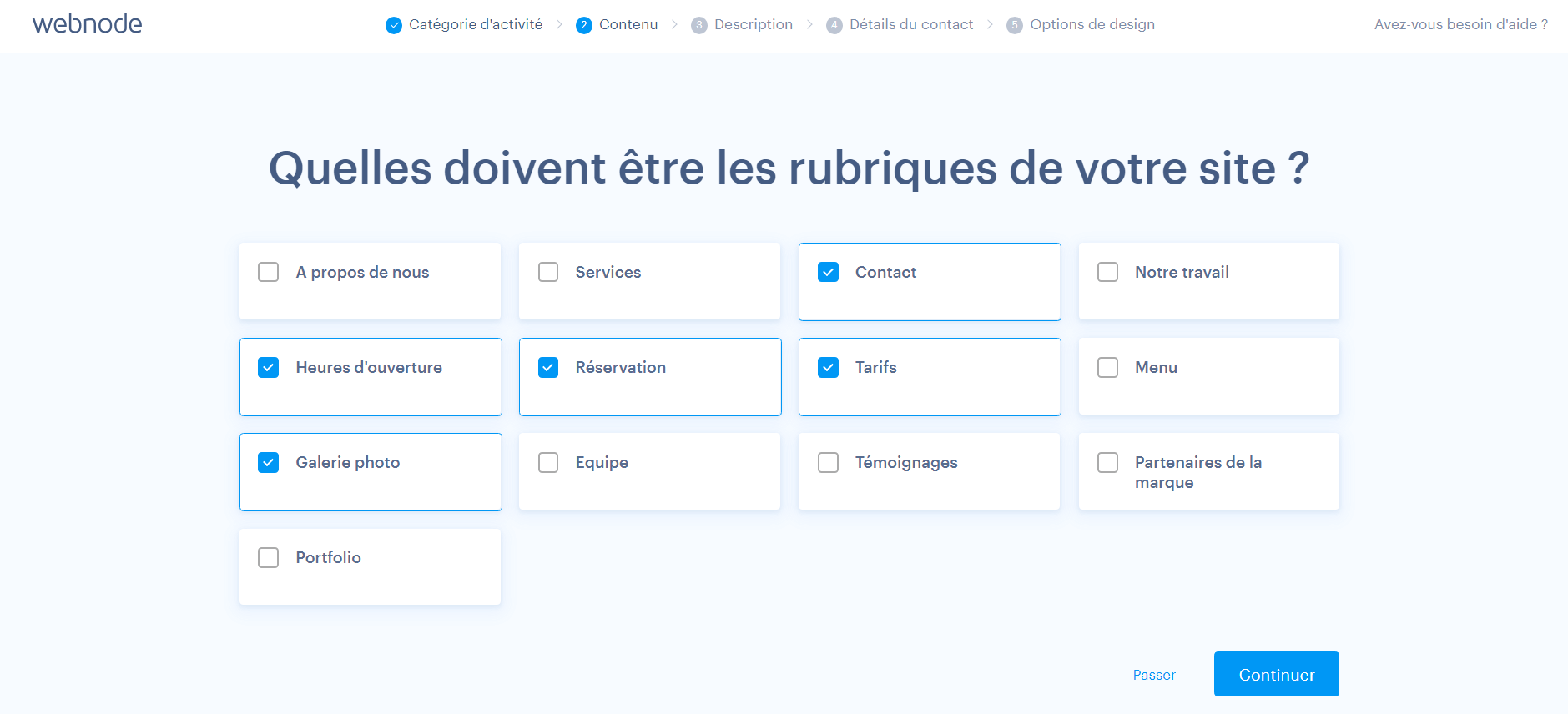 Concepteur IA pour créer un site web, Webnode