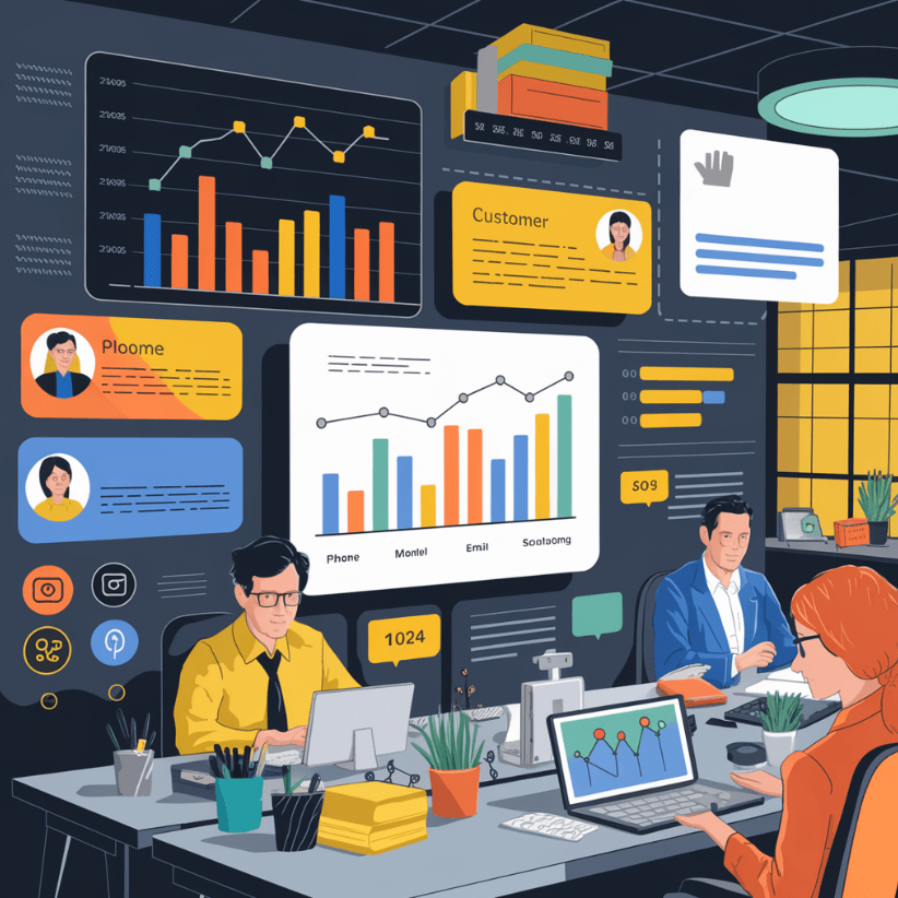 Illustration du CRM collaboratif