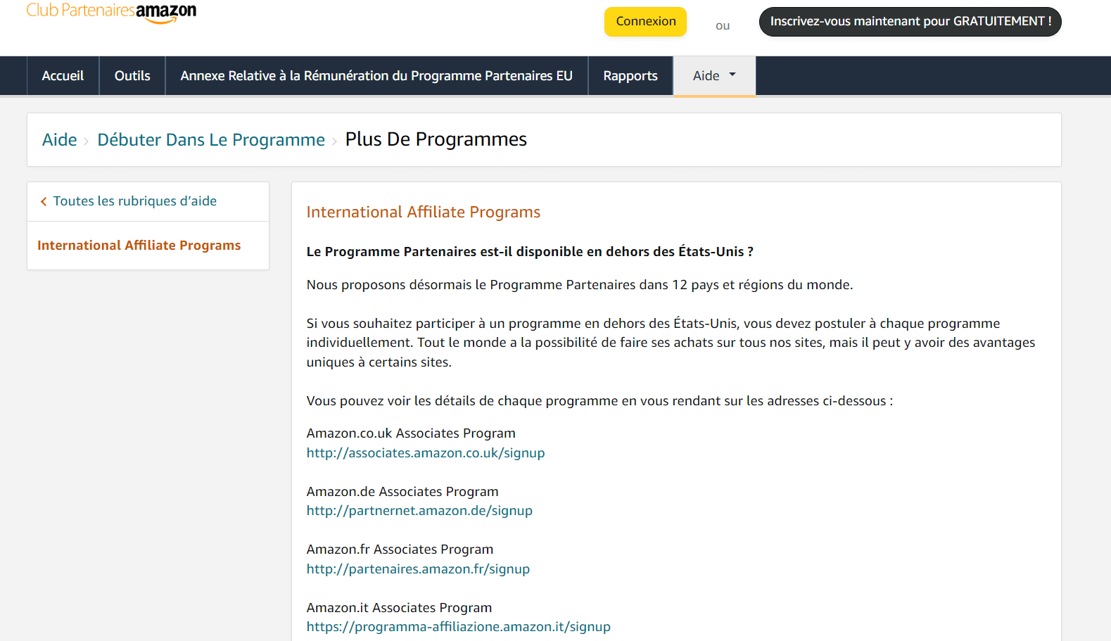 Affiliation Amazon