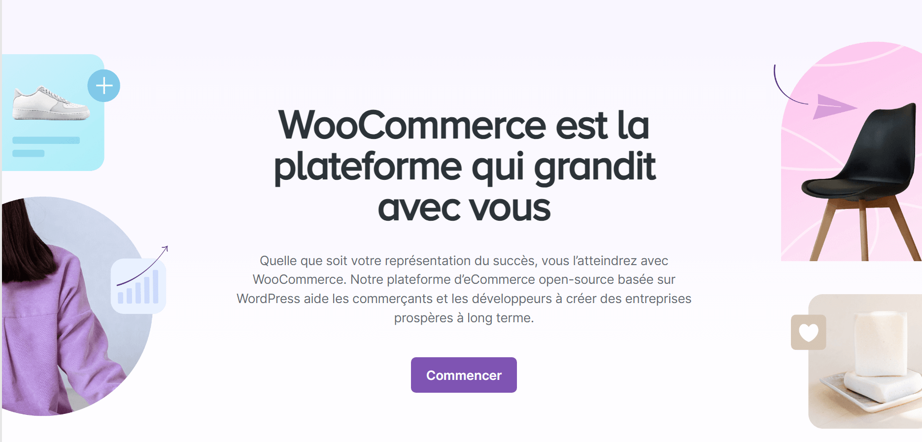 Page d'accueil WooCommerce