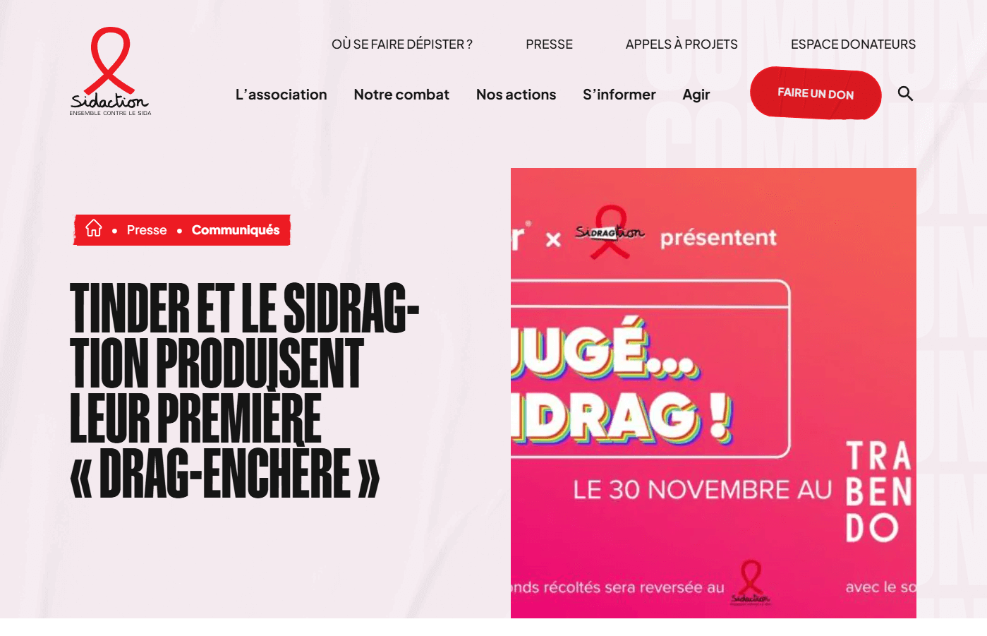 Cobranding Sidaction <> Tinder