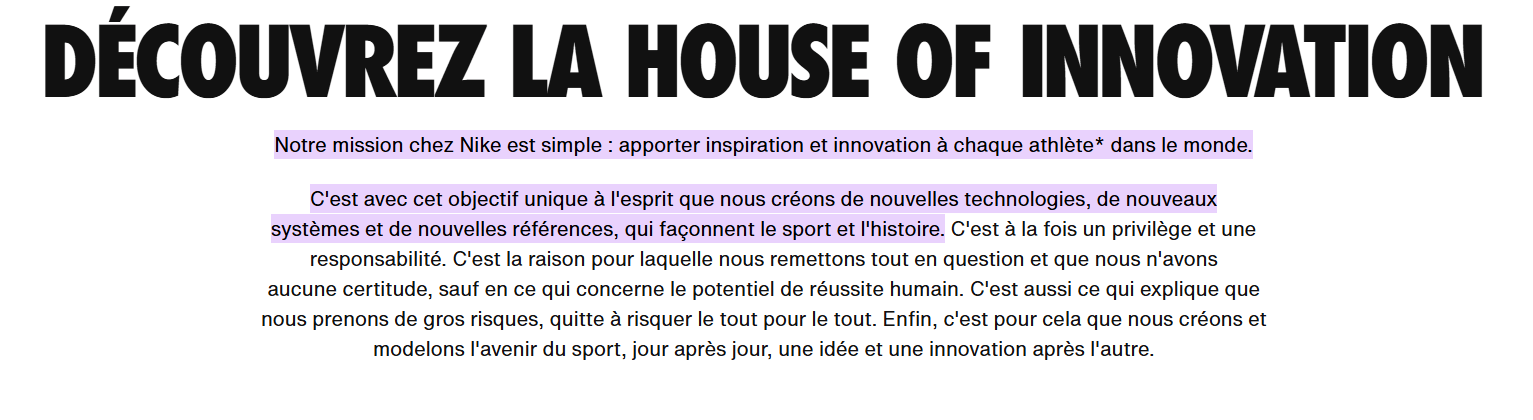 Exemple d'entreprise à mission : Nike