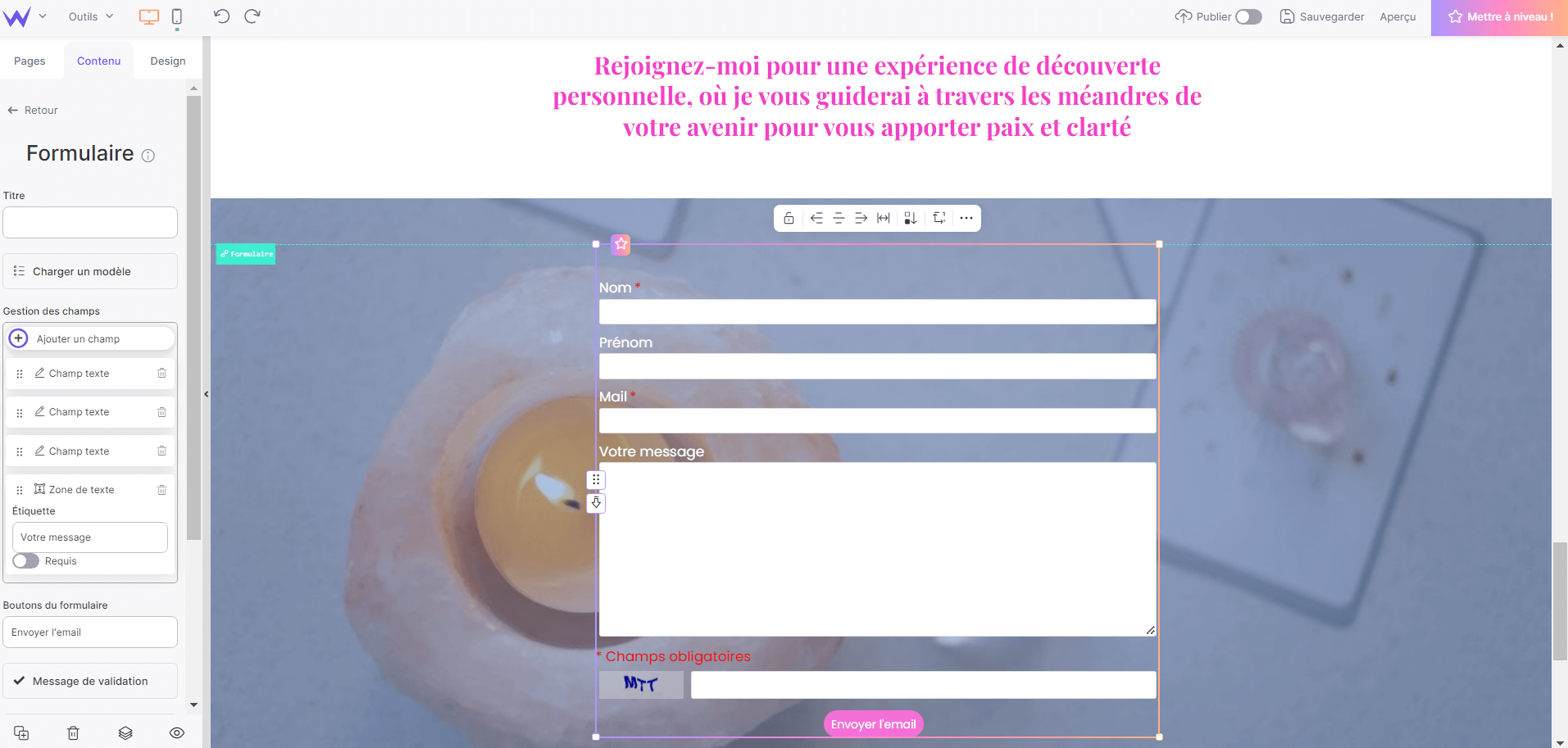 Ajouter un formulaire à son site de voyance avec SiteW