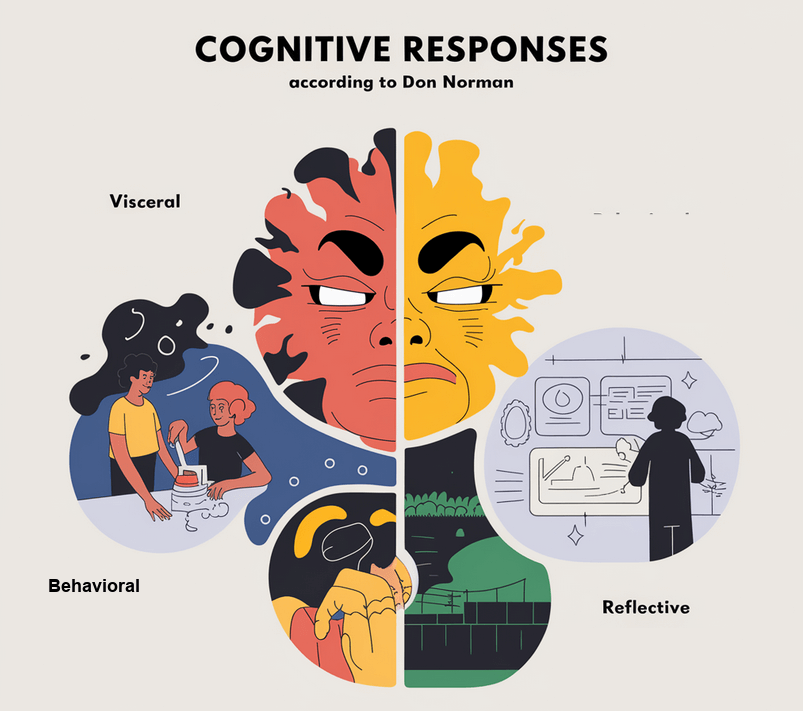 Illustration des 3 niveaux de Don Norman