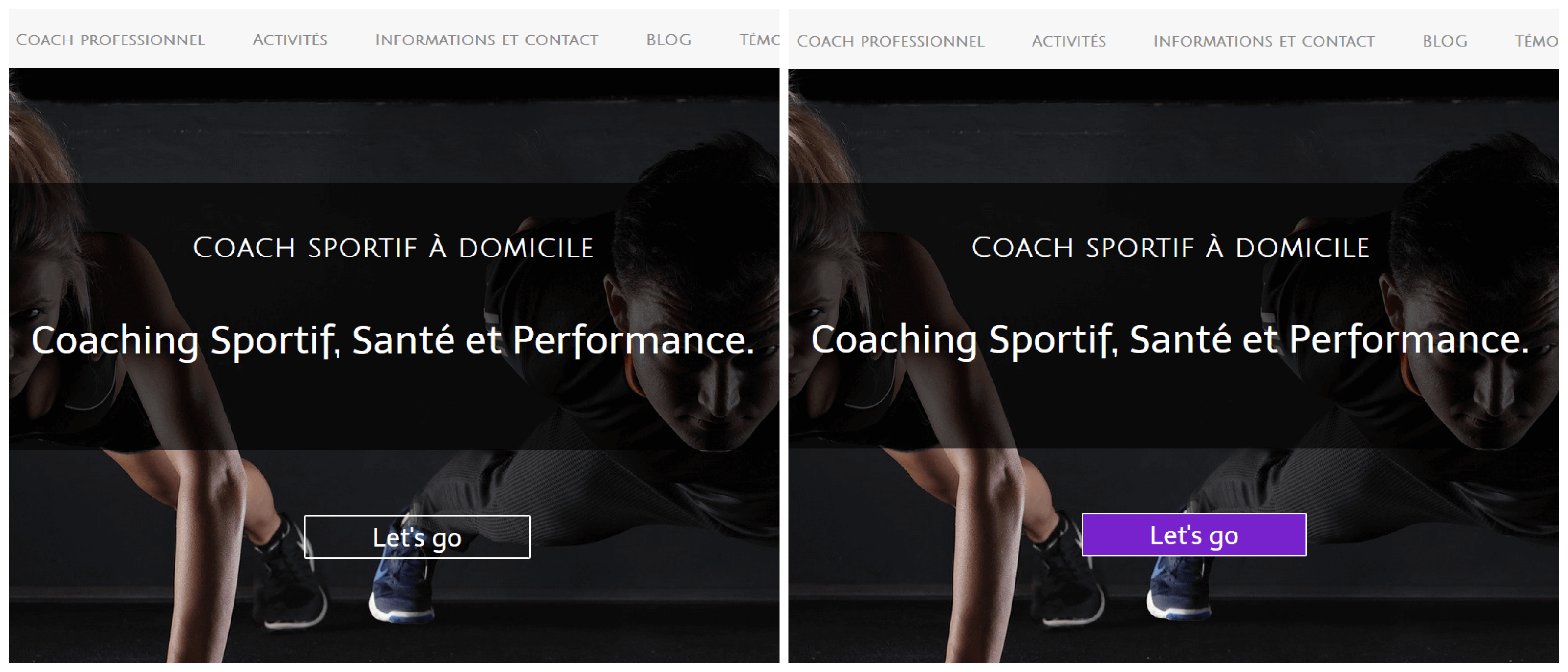 Exemple d'A/B testing