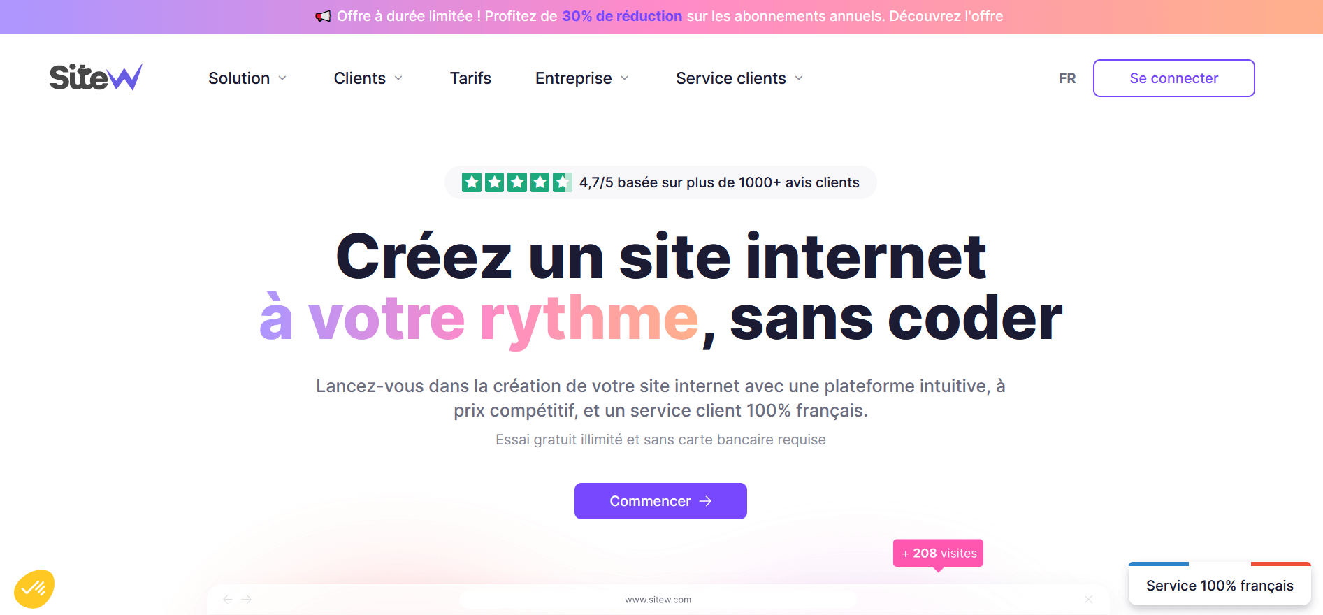 Créer un site avec SiteW