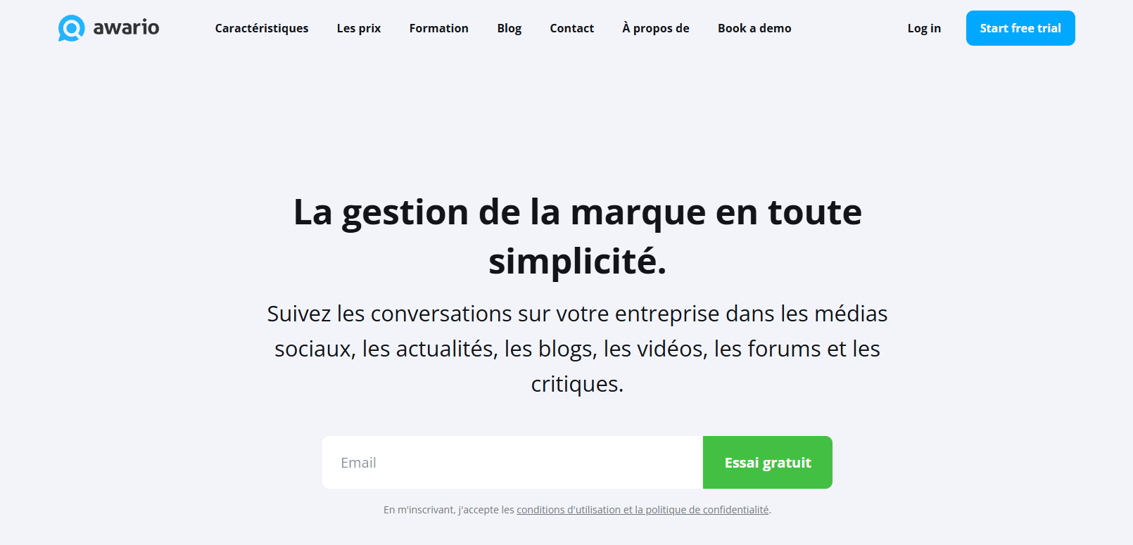 Outils e-réputation : Awario