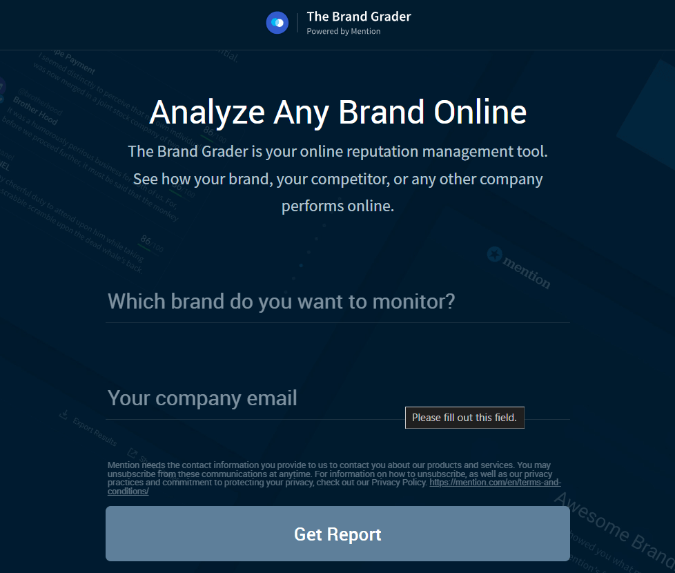 Outils e-réputation : Brand Grader