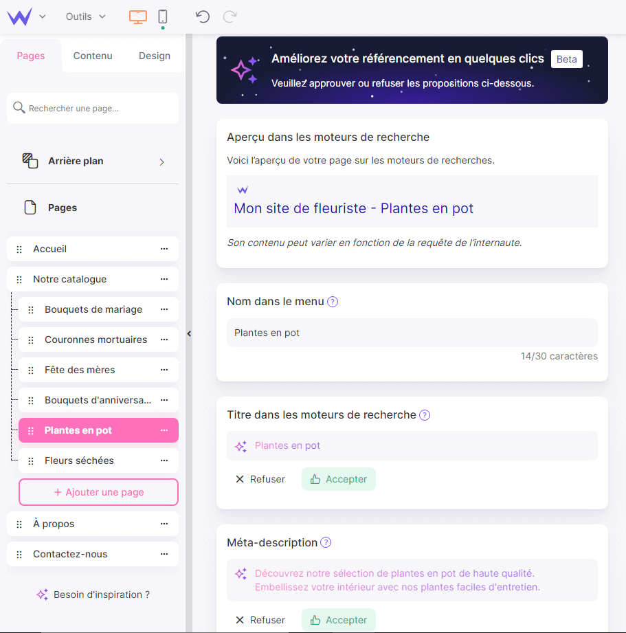 IA et SEO dans SiteW