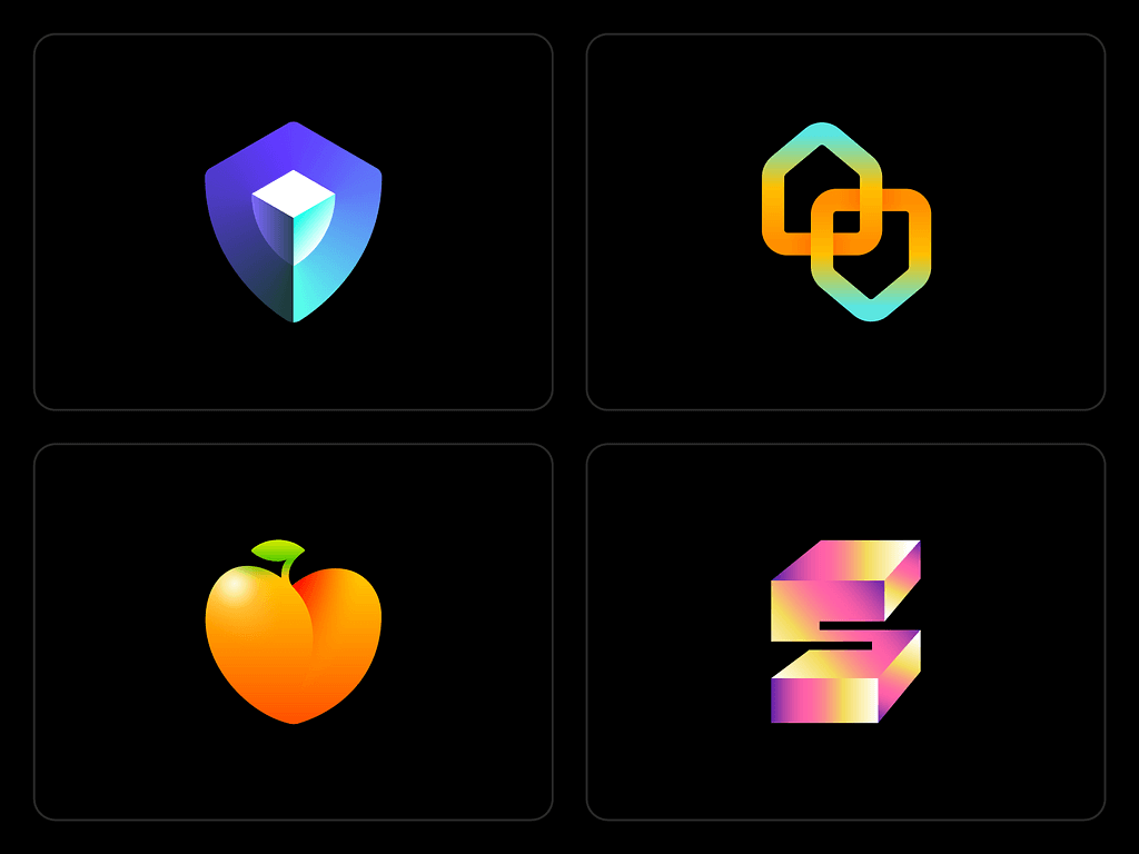 logos avec ombres et dégradés