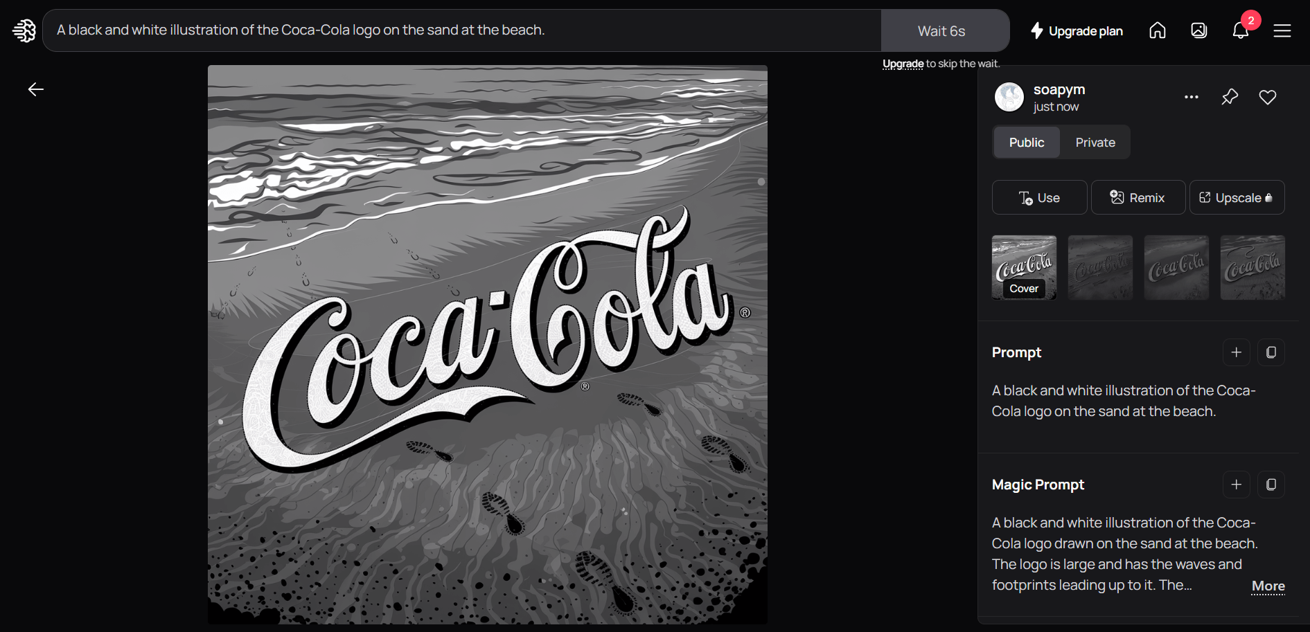 Logo de Coca Cola noir et blanc