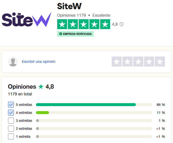 Trustpilot SiteW