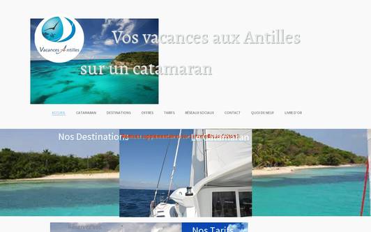 Ejemplo de sitio web Vacances Antilles