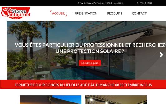 Site exemple Stores Cantournet